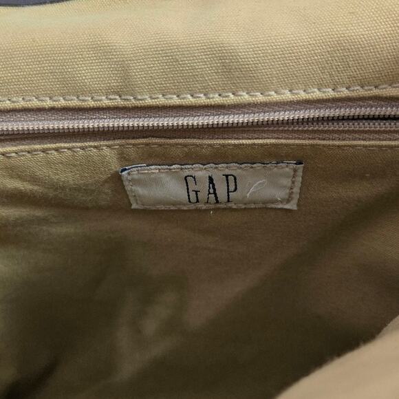 Gap Vintage Backpack Bag Tan Beige Straw Raffia Pockets Rucksack Adjustable Soft
